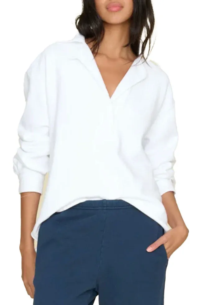 Dawn White Sweatshirt Flattering Cut