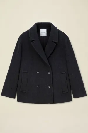 Sustainable Material DB Anthracite Midi Coat