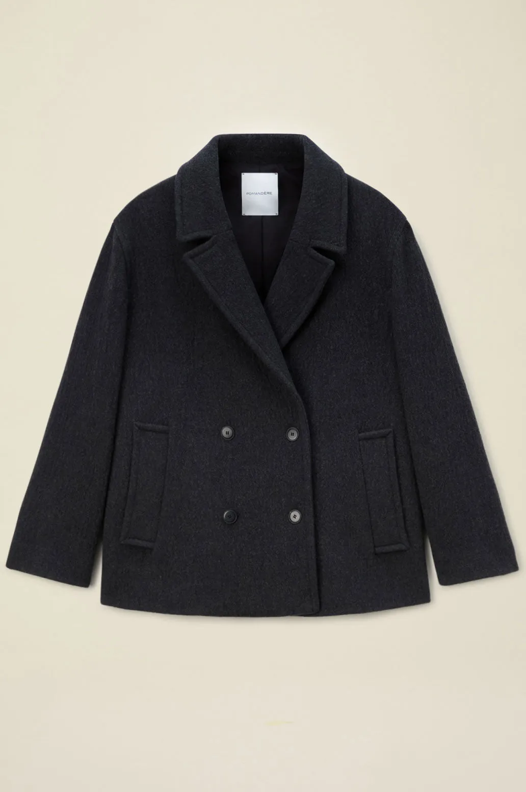 DB Anthracite Midi Coat Pure Elegance