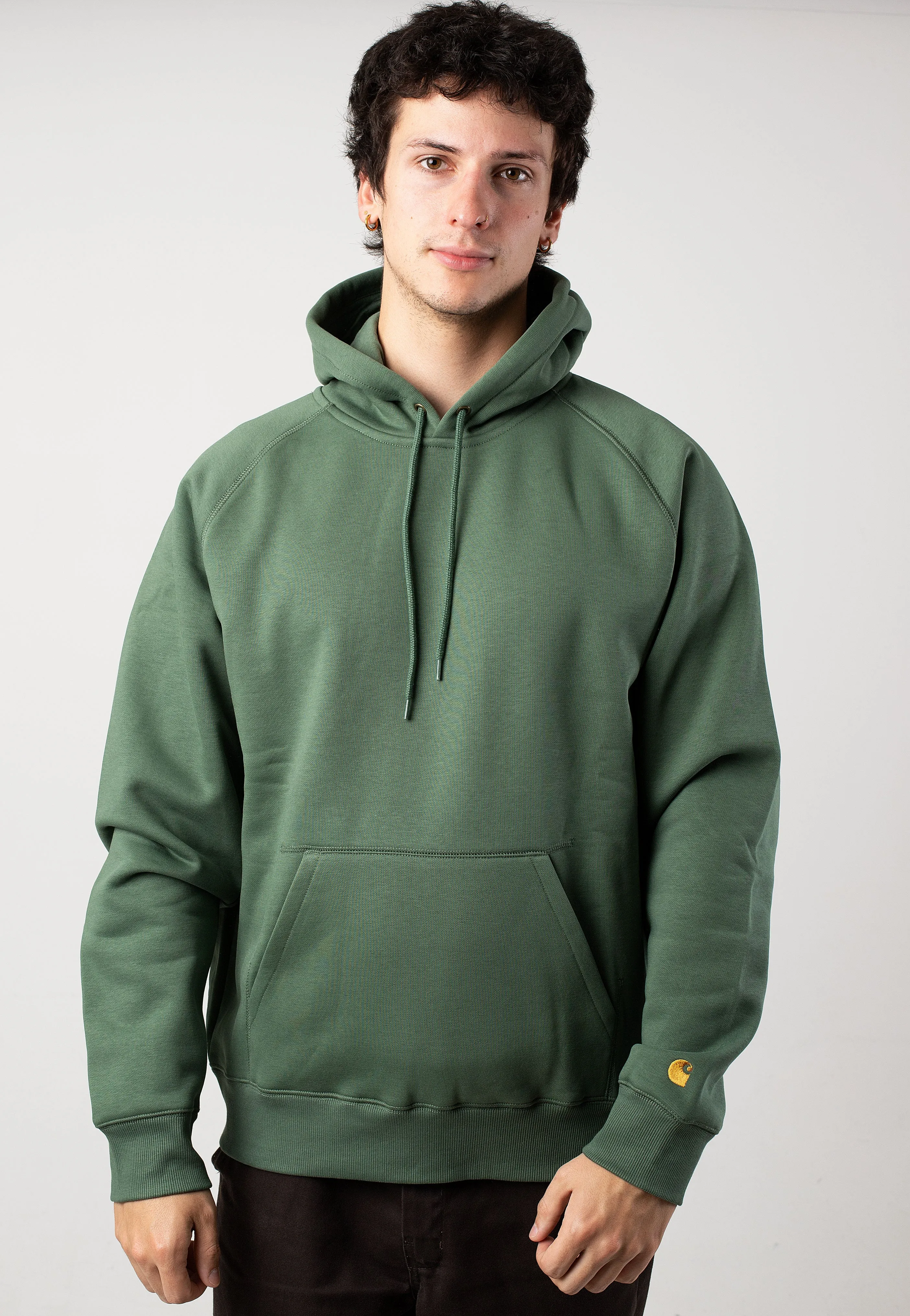 Christmas wear UPF Protection Carhartt WIP - Hooded Chase Duck Green/Gold - Hoodie
