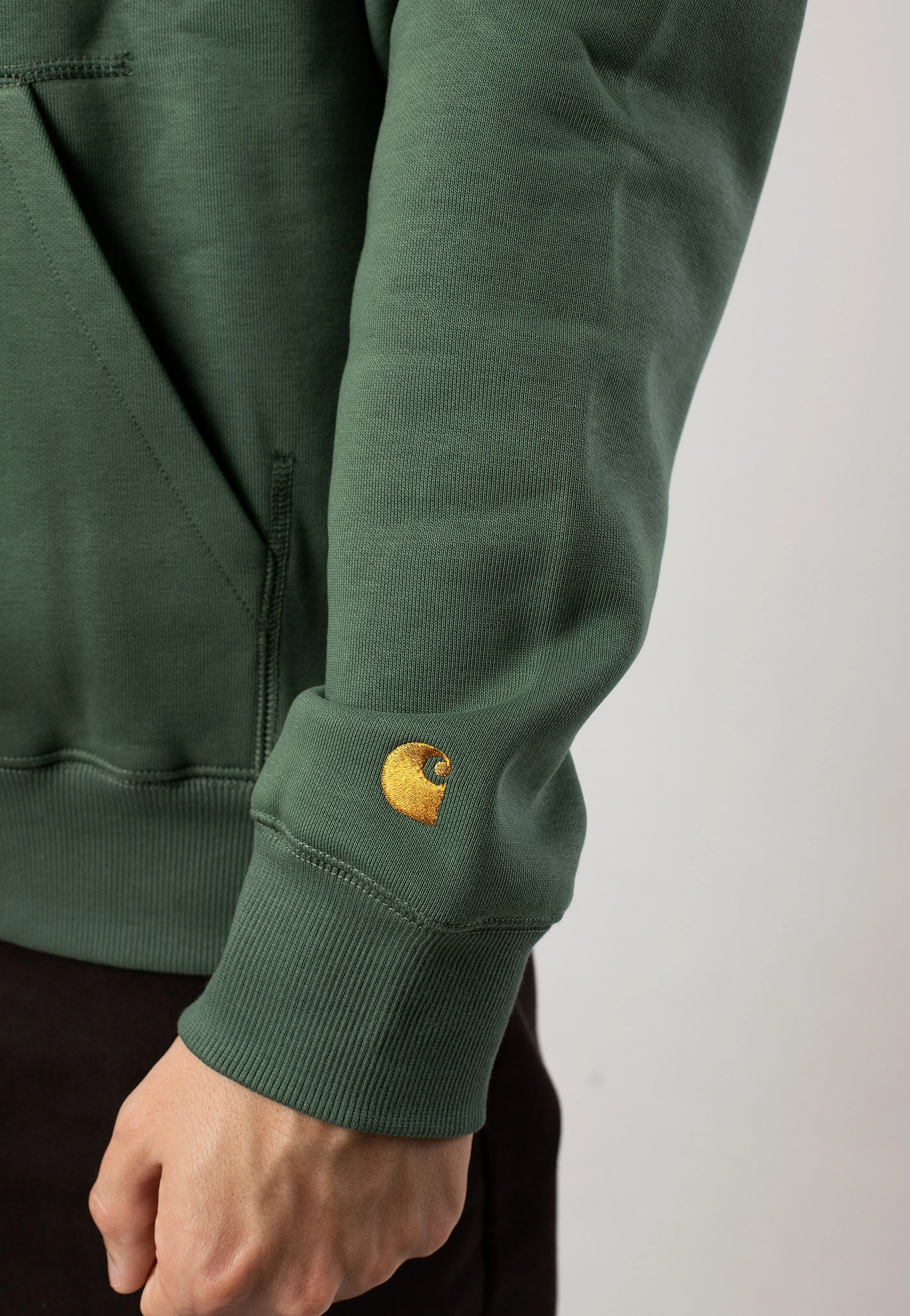 Denim style Carhartt WIP - Hooded Chase Duck Green/Gold - Hoodie