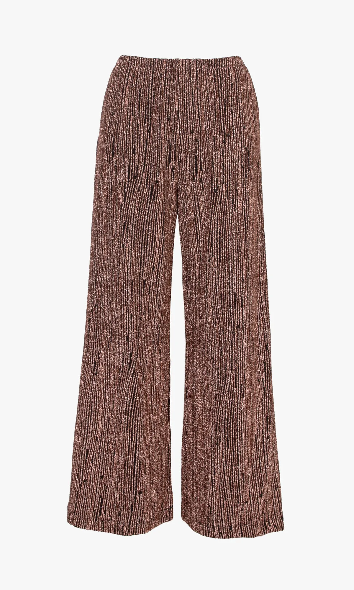 Denver Lurex Knit Wide Leg Pant Comfortable Waist