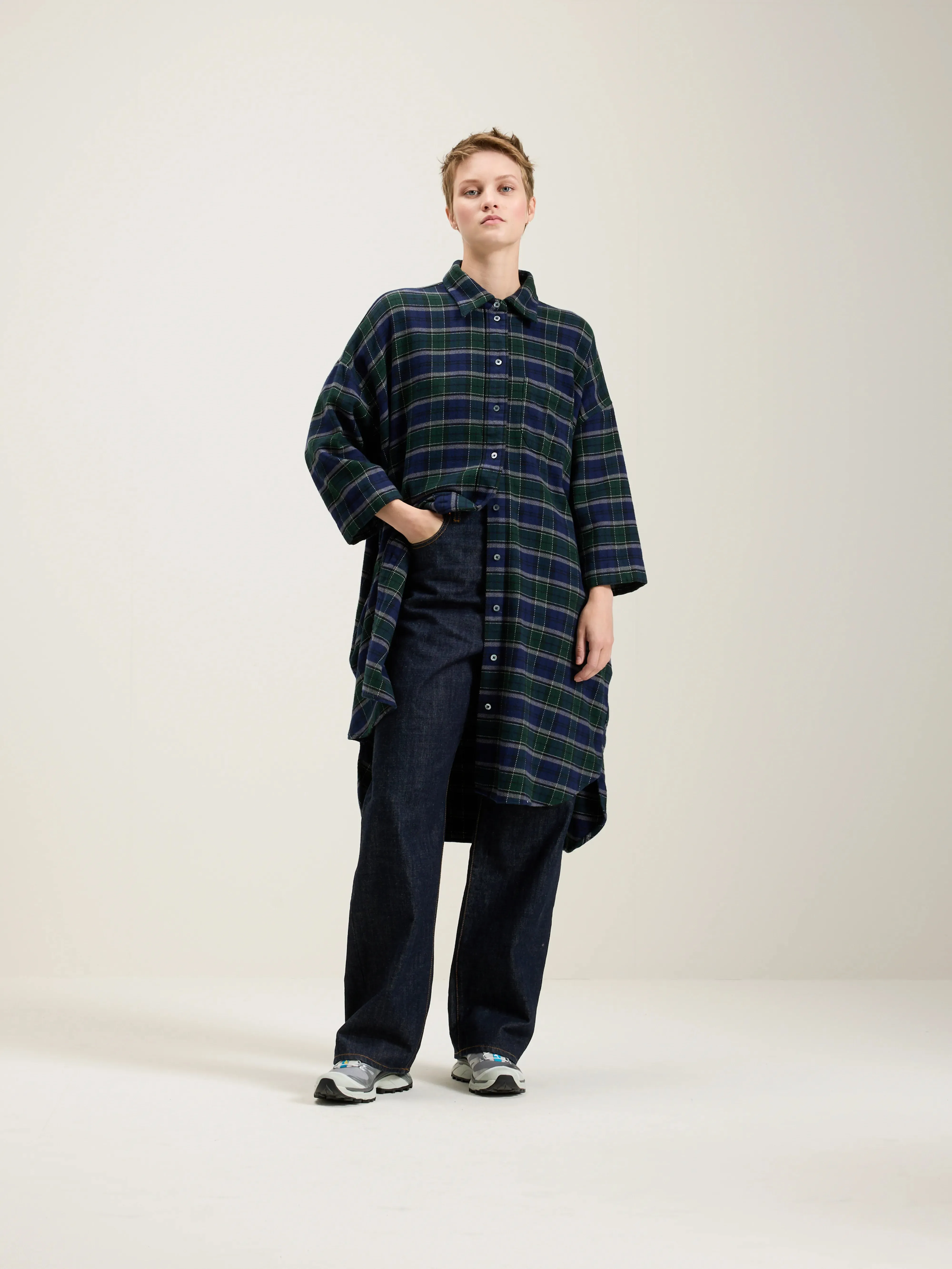 Designer Style Gladys shirt dress (242 / W / CHECK F)