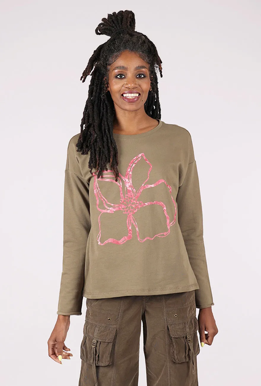 Destination Fleece Floral Pullover, Willow Classic Look