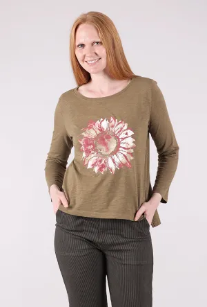 Destination Sunflower Boxy Tee, Willow Playful Prints Casual Style