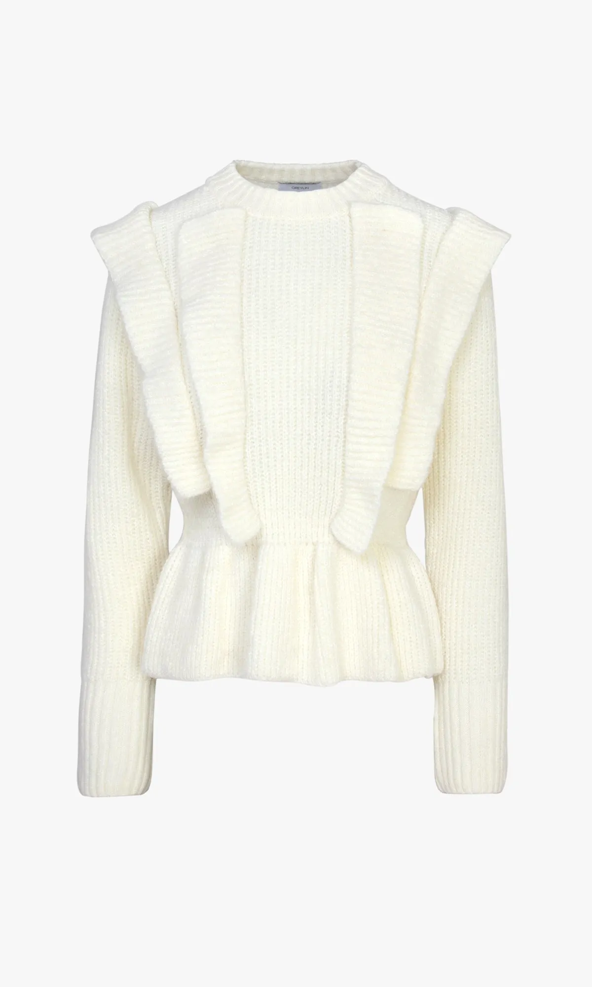 Diane Cozy Ruffled Sweater Preppy Style