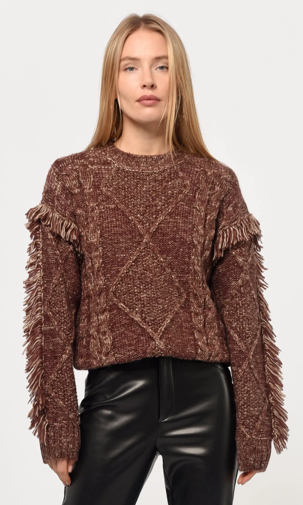 Doga Fringed Marled Sweater Cozy Fit