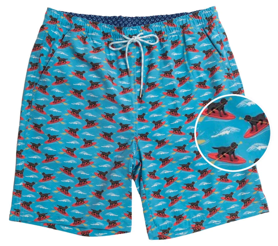 Doggy Paddle: Swim Trunks - Light Blue Suitable for Paintball