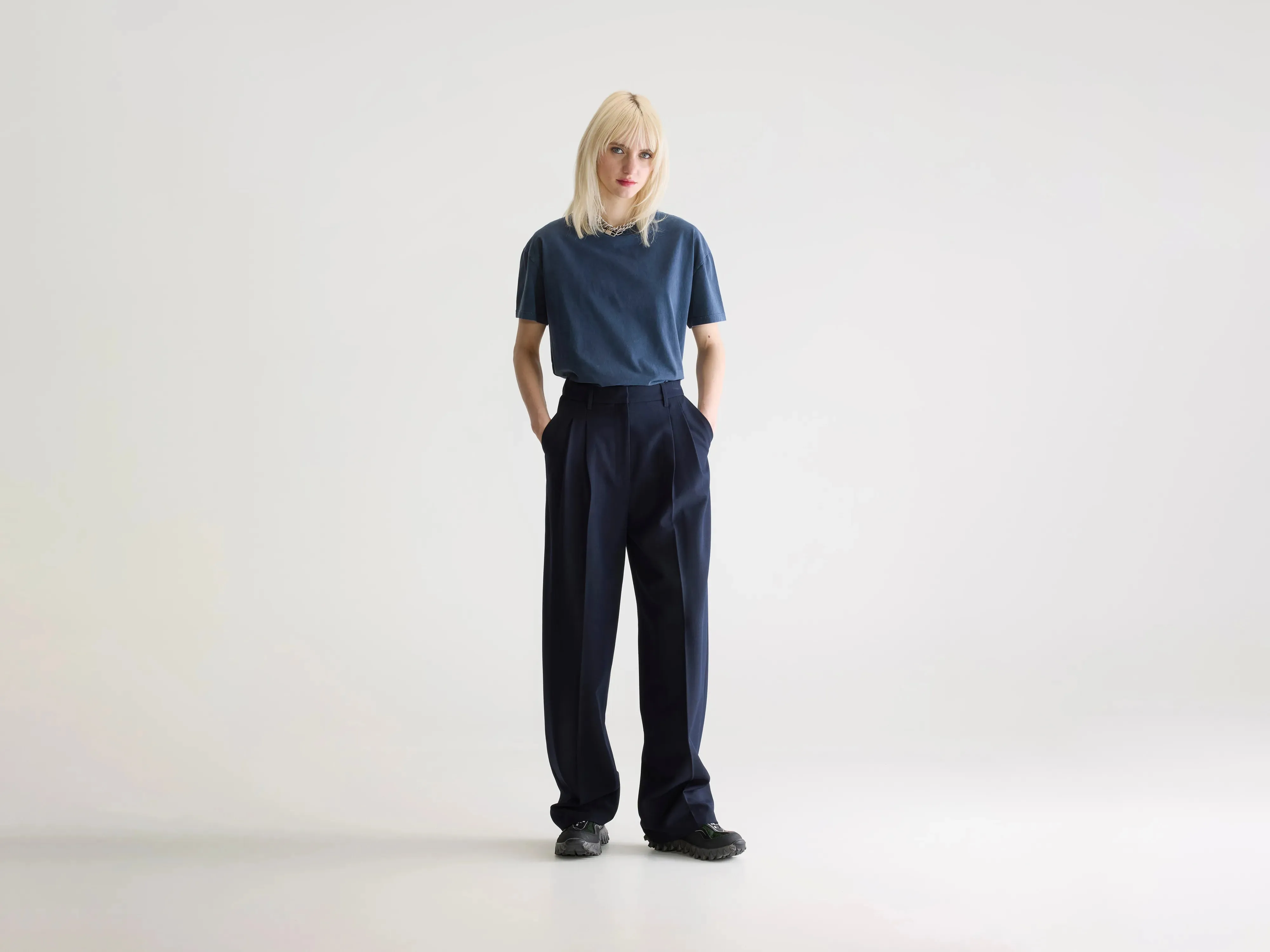 Dominic tailored trousers (252 / W / AMERICA) Cuffed hem