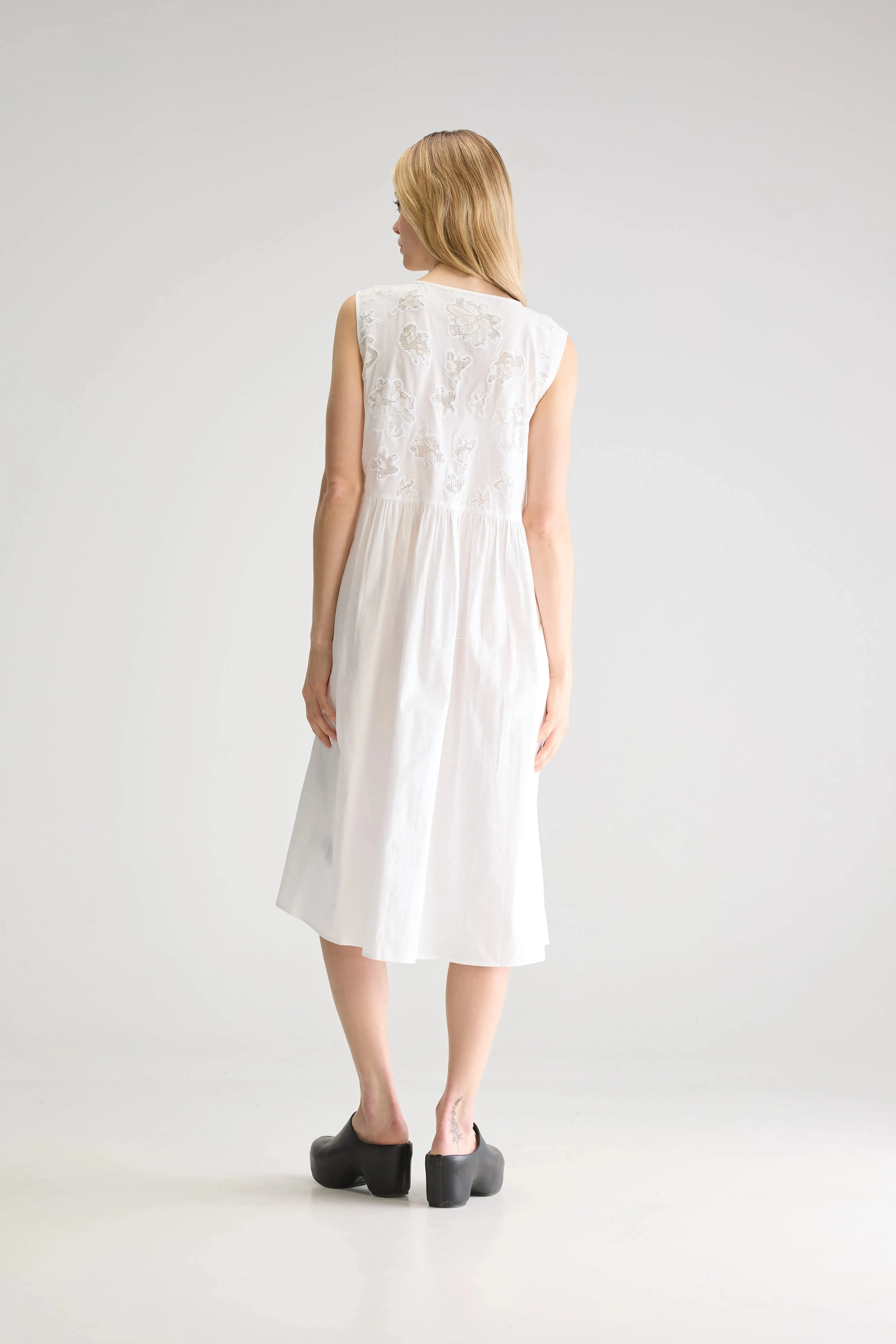 Dora midi dress (251 / W / WHITE) Amethyst Purple