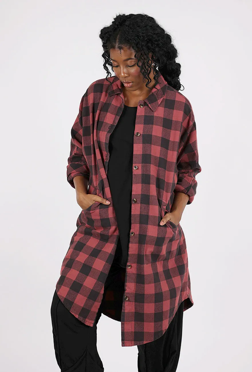 Down to Business Dress Jacket, Oxblood Plaid Classic Garb