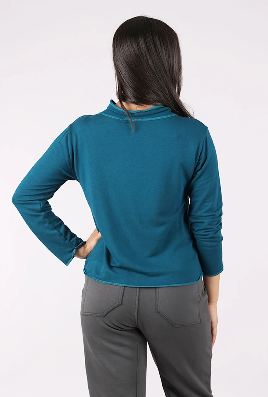 Drape Knit Yoga Top, Caribbean Timeless Appeal