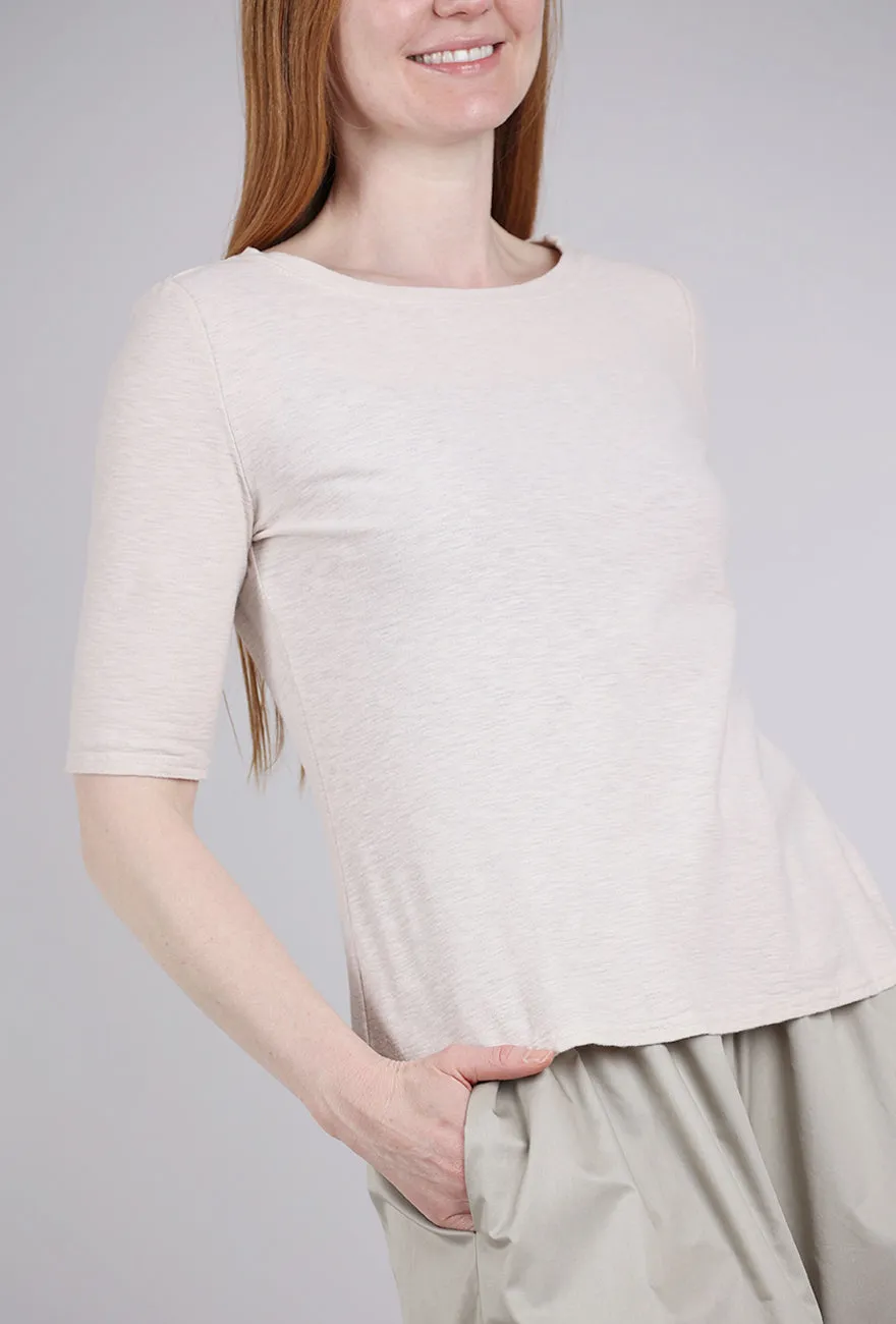 Dressy Casual LCJ Elbow Sleeve Top, Pearly