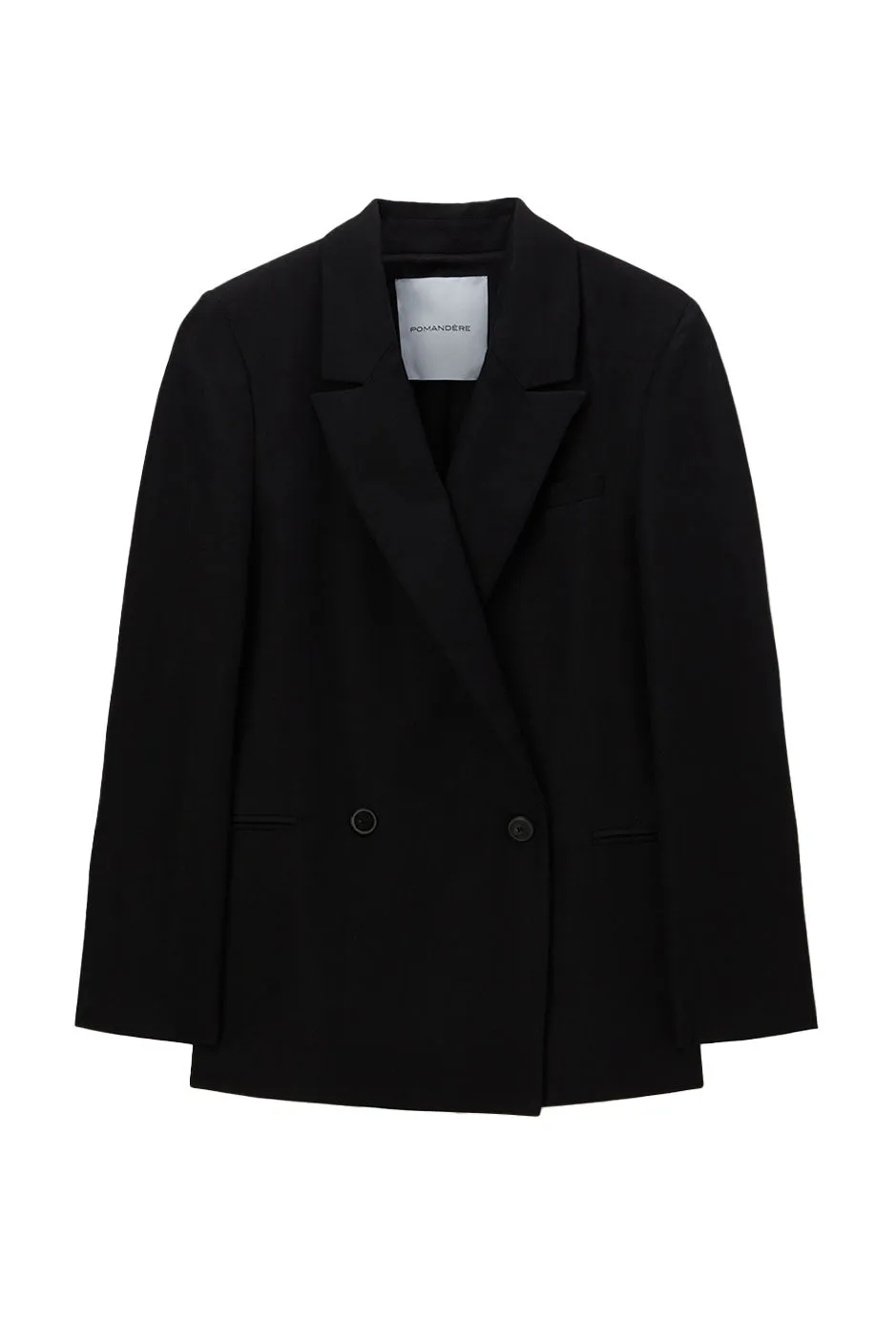 Detachable Hood Down Filled Drill Black Blazer