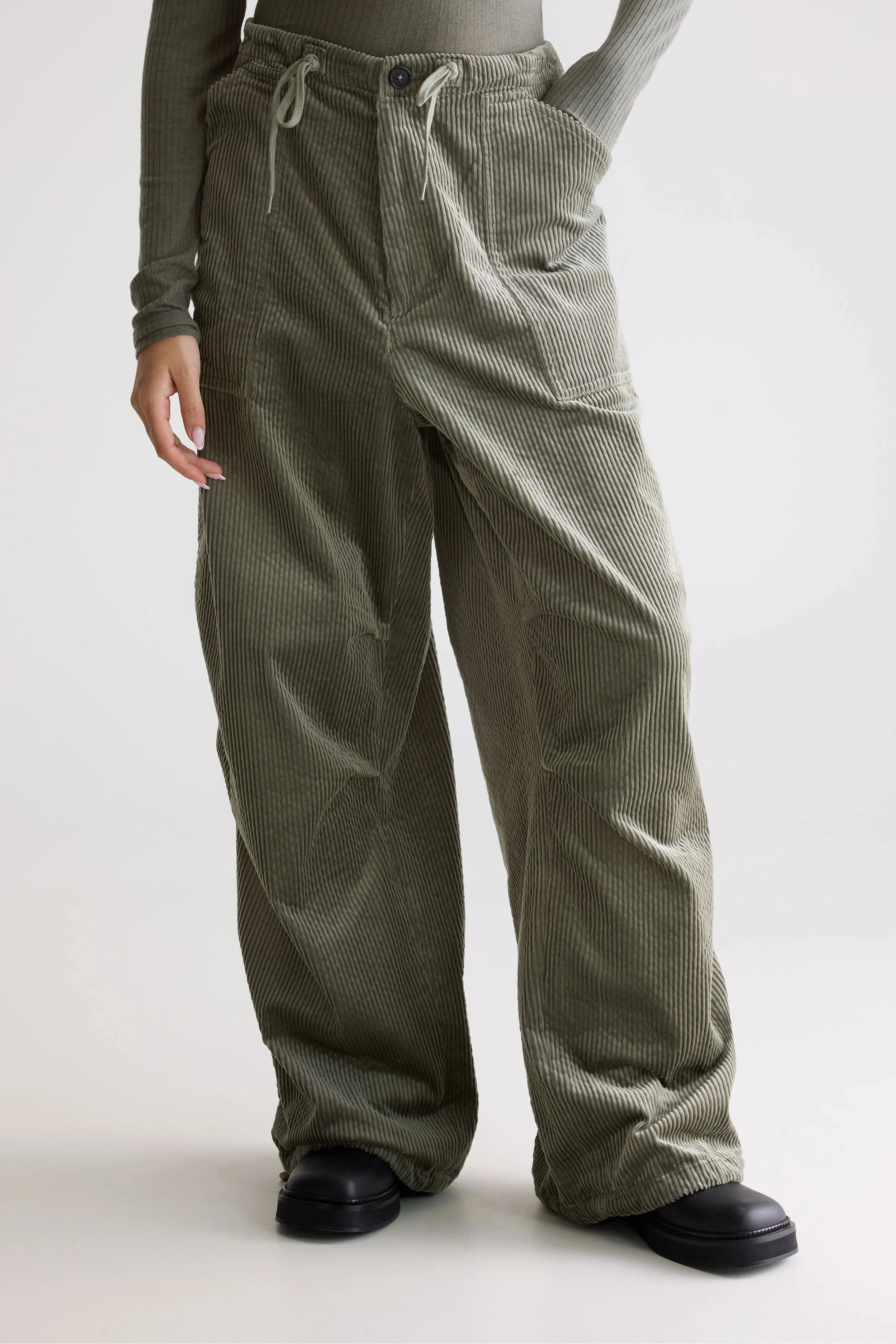 Durable Fabric Jicko baggy trousers (252 / W / SAGE)