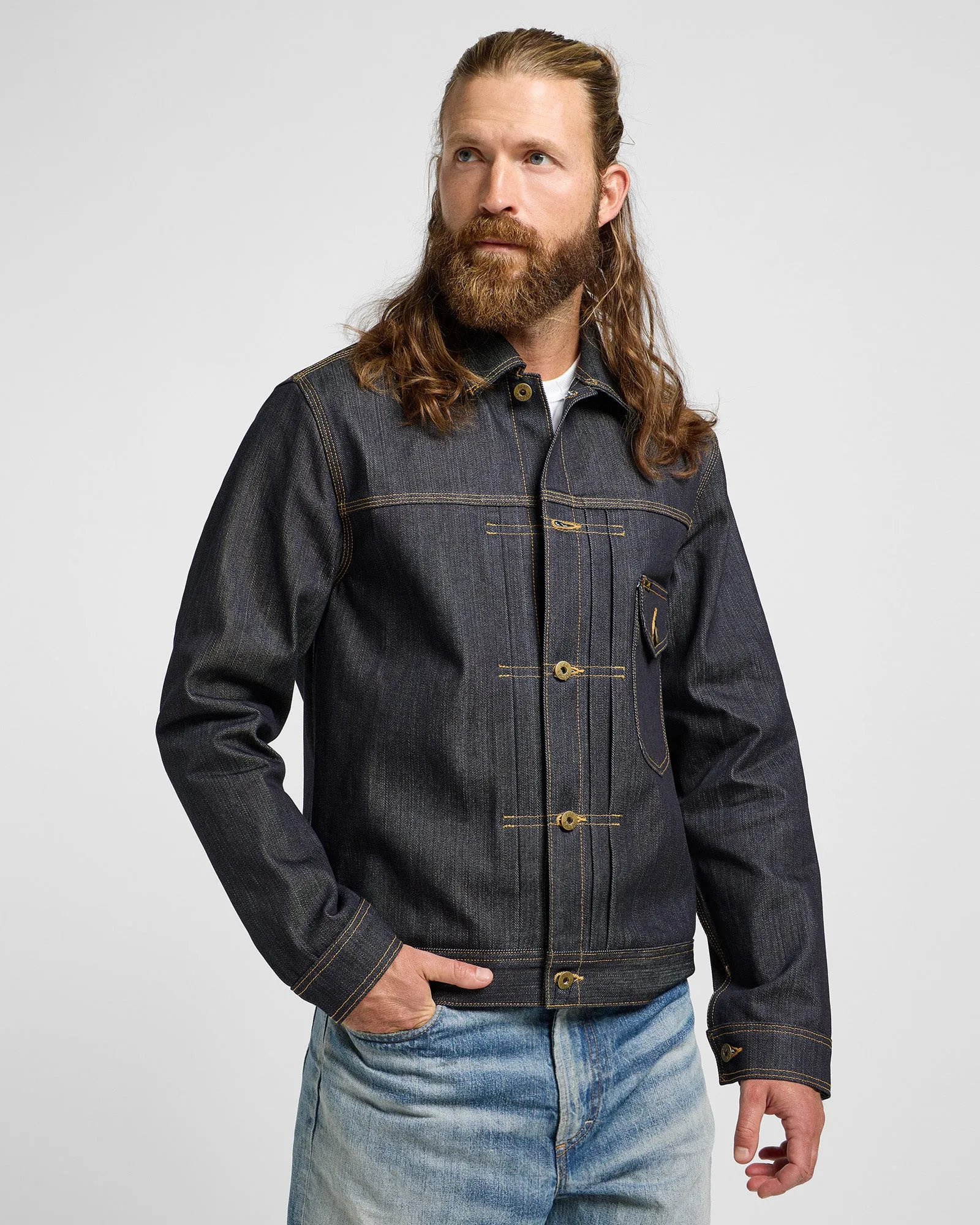 Lee 101 Selvedge Denim Boxy Cowboy Jacket - Dry Blue | Lee Jackets & Coats | JEANSTORE