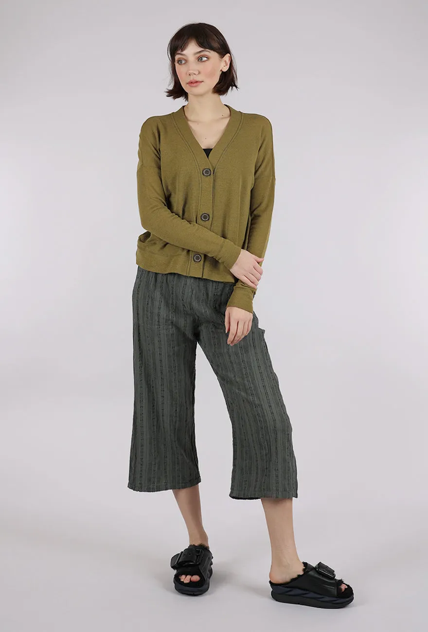 Durable Wearable Wool Box Cardigan, Moss