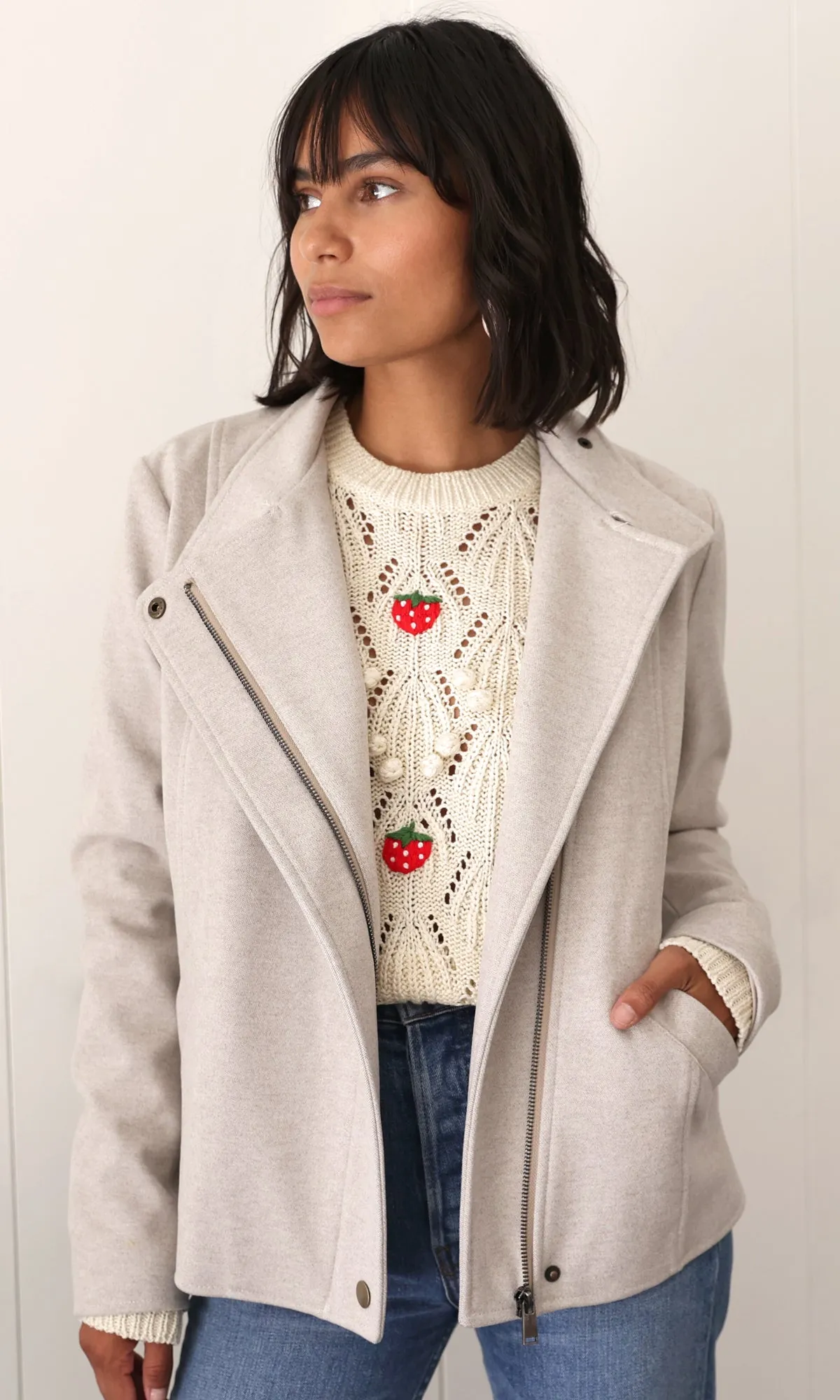 Dylan Zip Front Jacket Durable Minimal Look