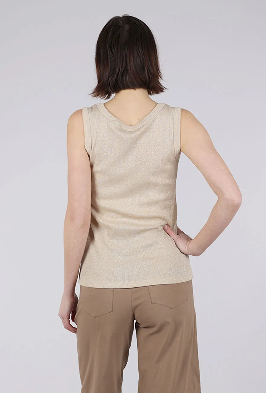 Easter wear Glitter Tank Top, Gold