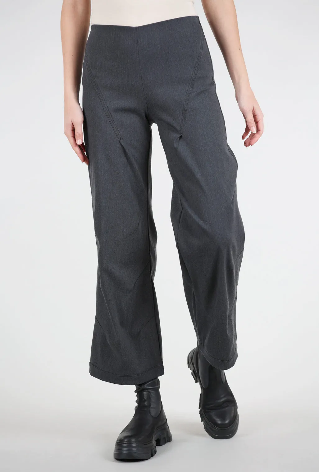 Hennessy Pant, Charcoal Modern Design Rayon drape