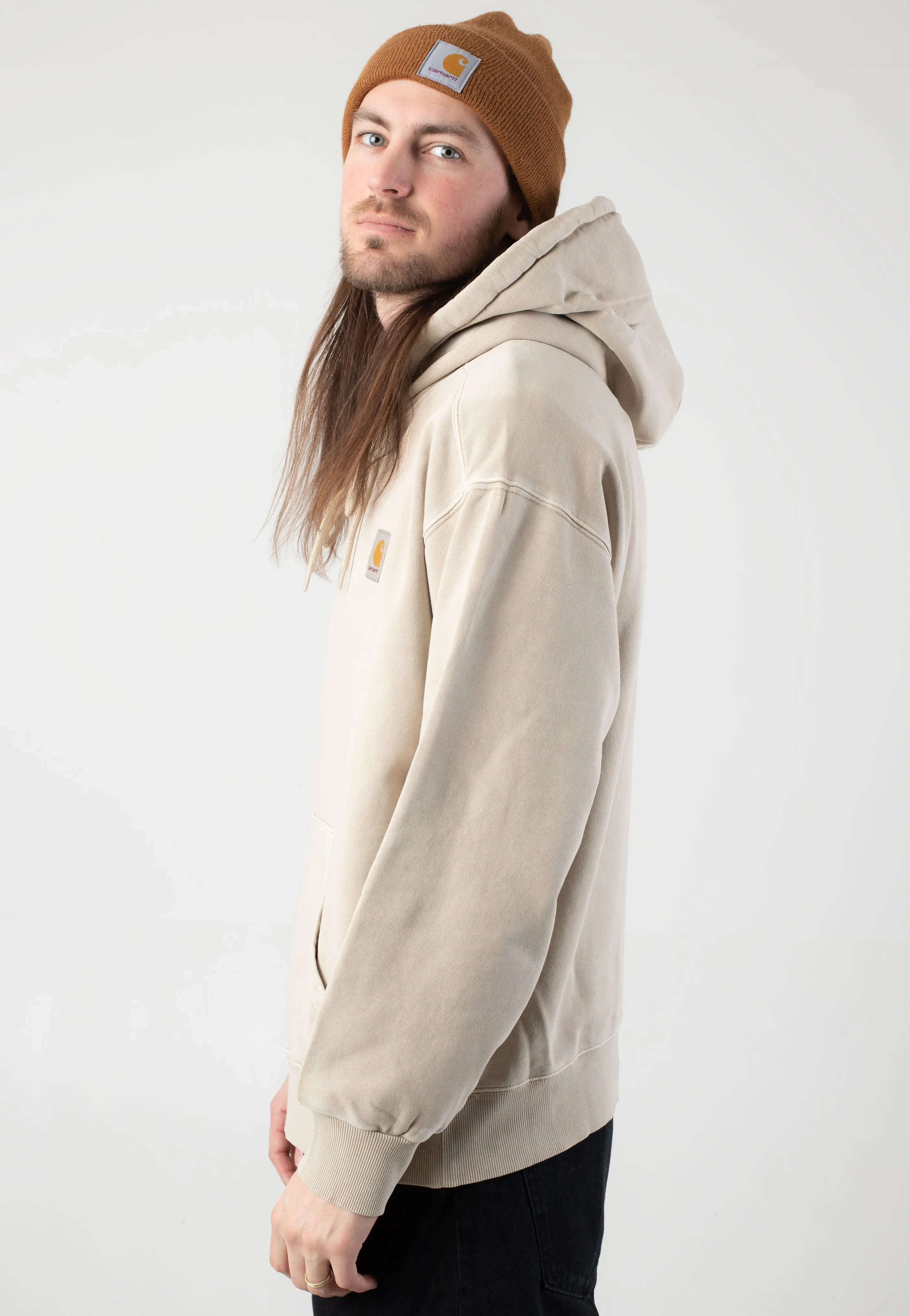 Easy Carry Carhartt WIP - Hooded Nelson Garment Dyed Fleur De Sel - Hoodie