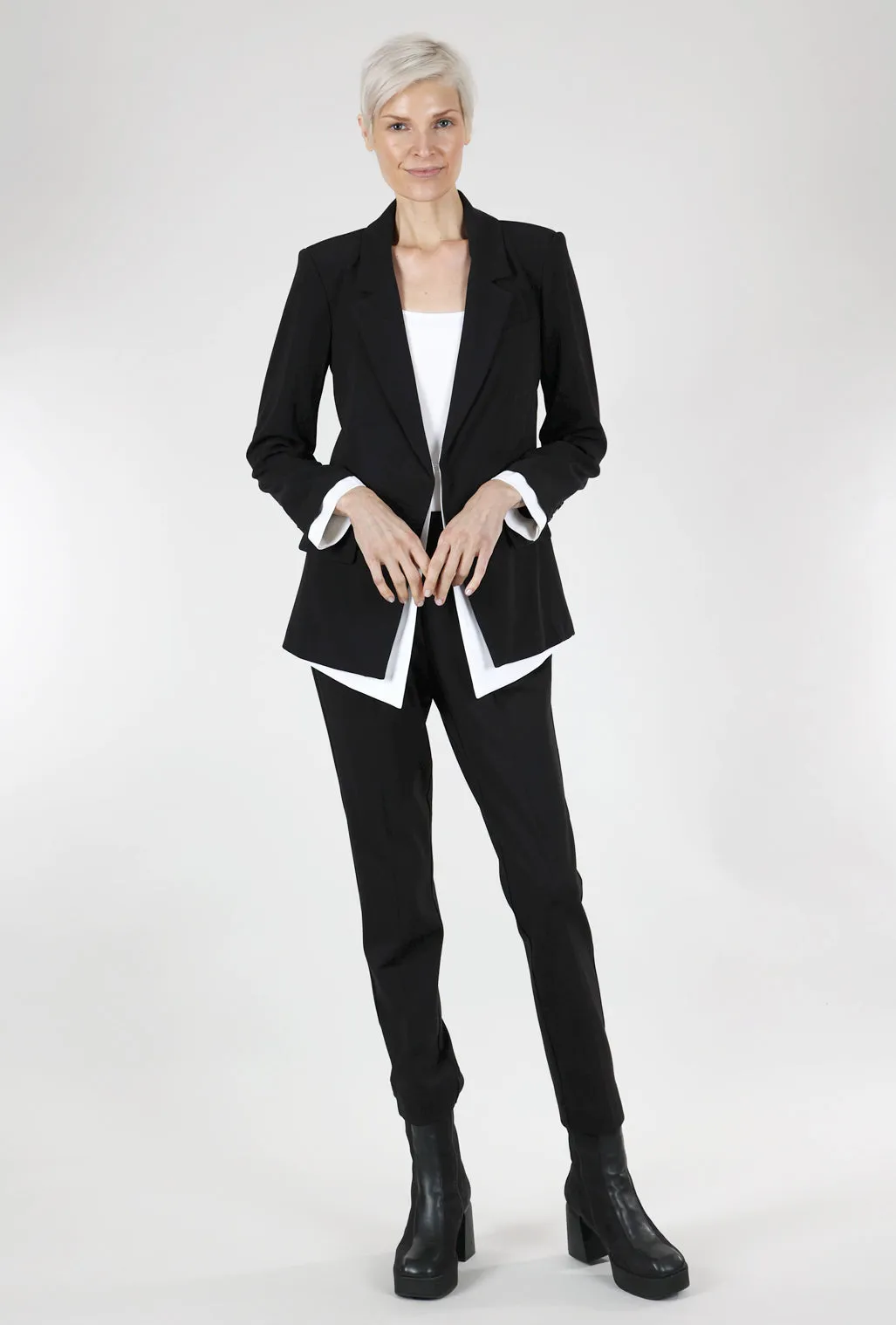 Easy Comfort Hannah Shirttail Jacket, Black
