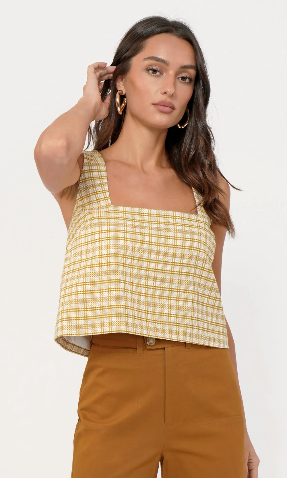 Easy Draping Joslyn Square Neck Top