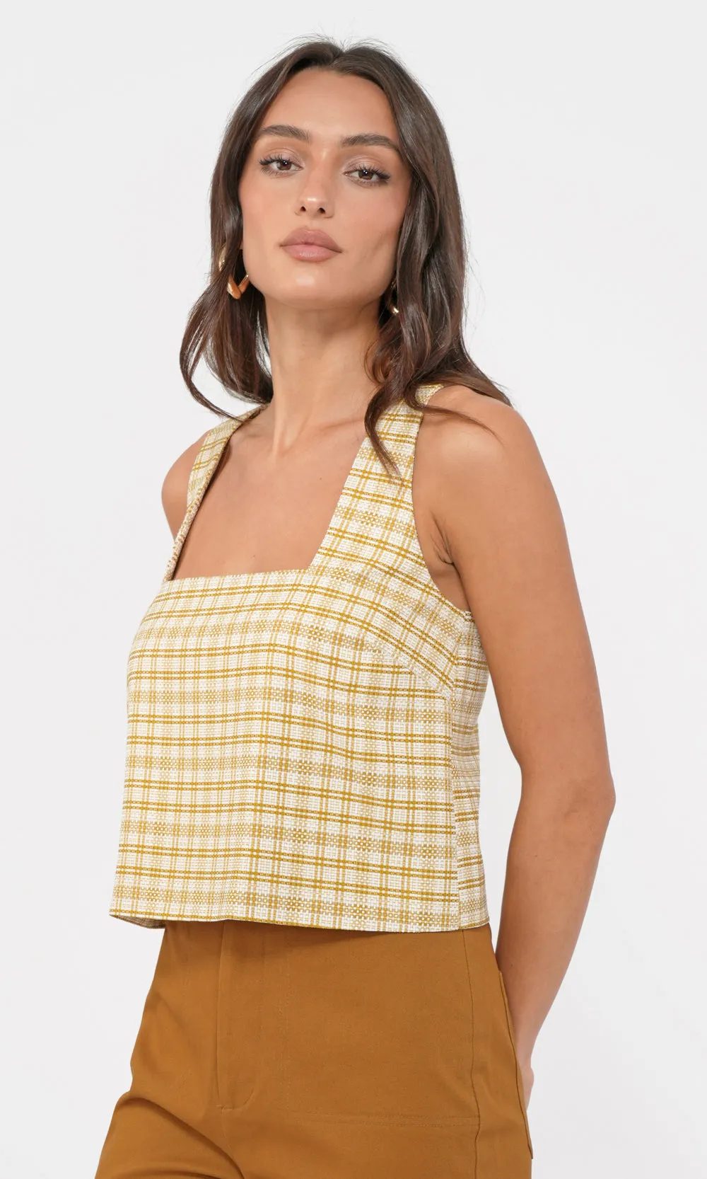 Easy Draping Joslyn Square Neck Top