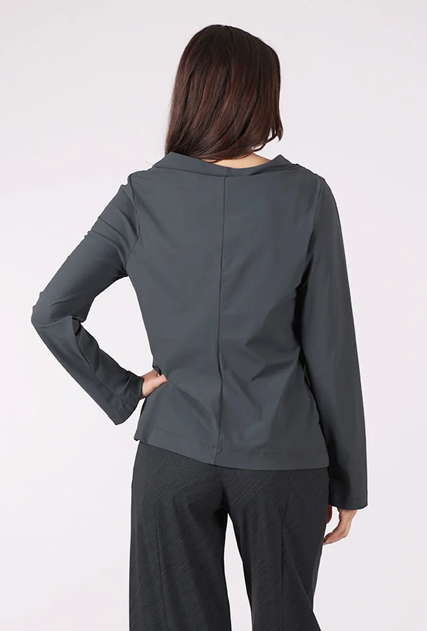 Easy Draping Leia Top, Slate