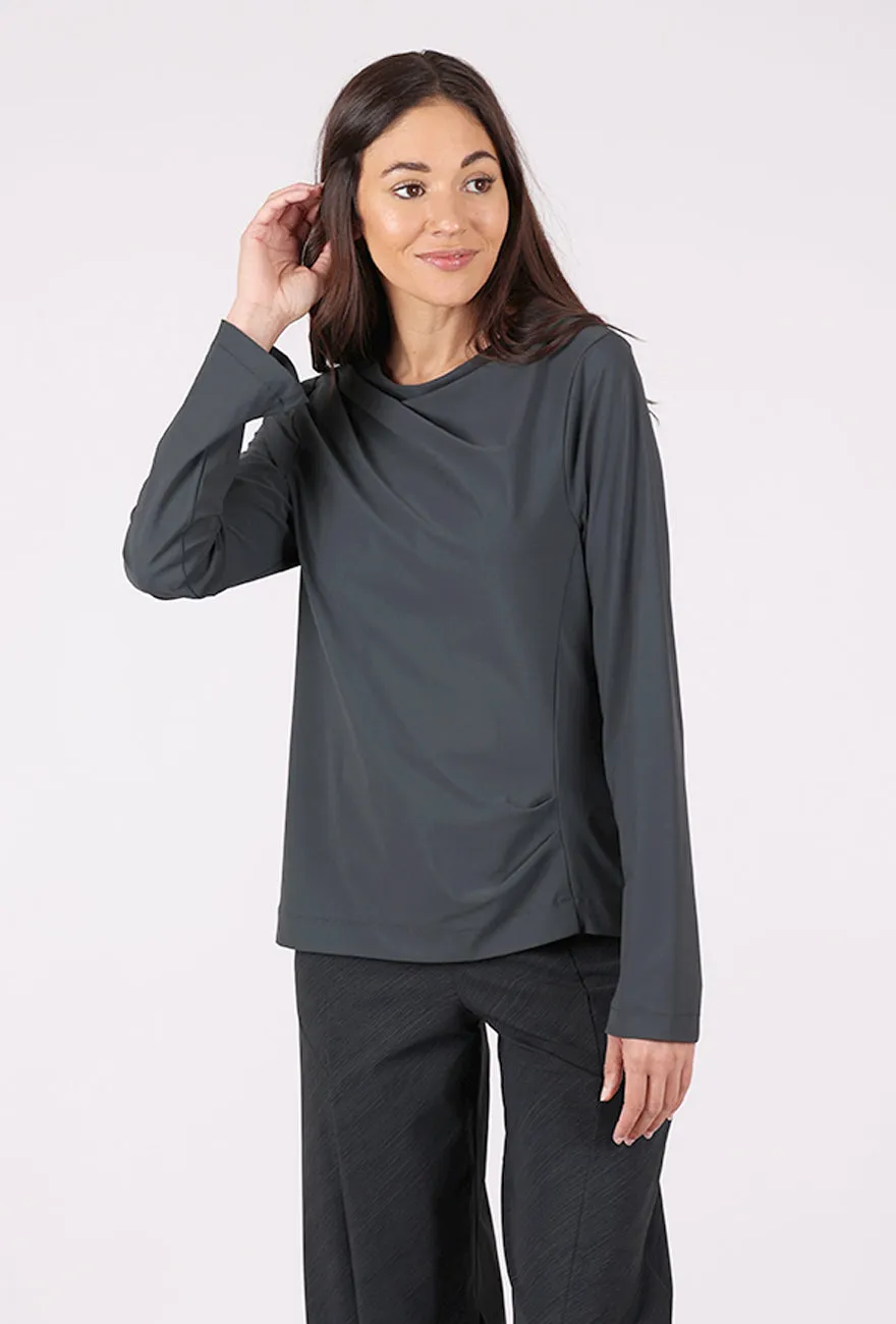 air-conditioned room wear Leia Top, Slate