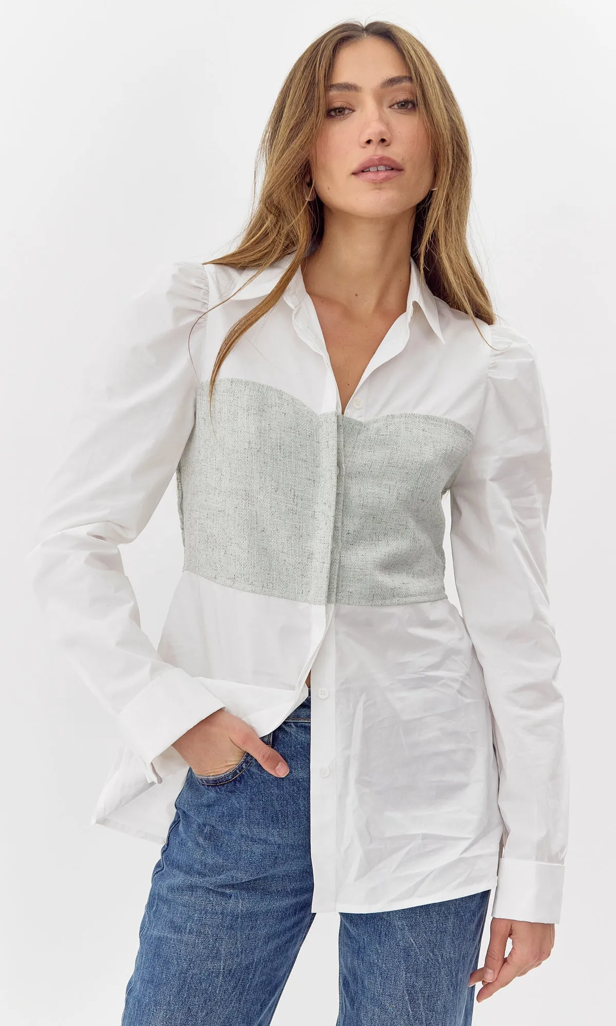 Easy Layers Nora Smocked Linen Shirt