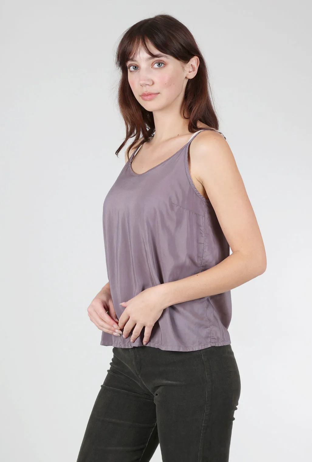 Easy - to - operate - simple Silk Camisole, Mauve