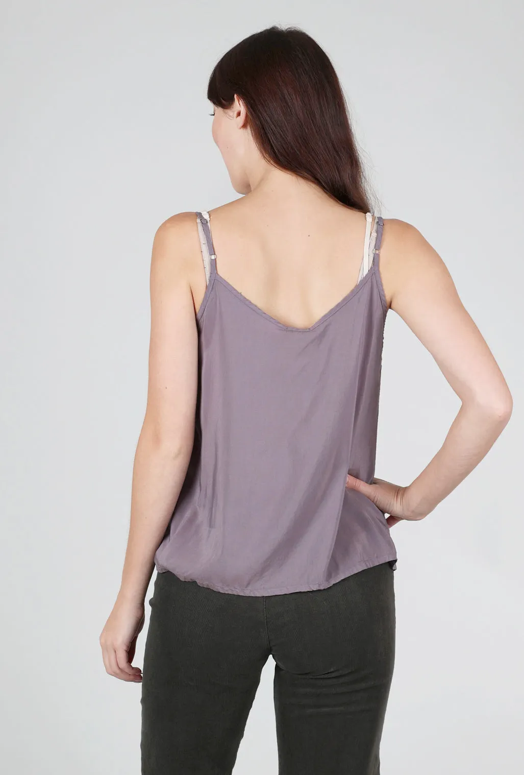 Easy - to - operate - simple Silk Camisole, Mauve