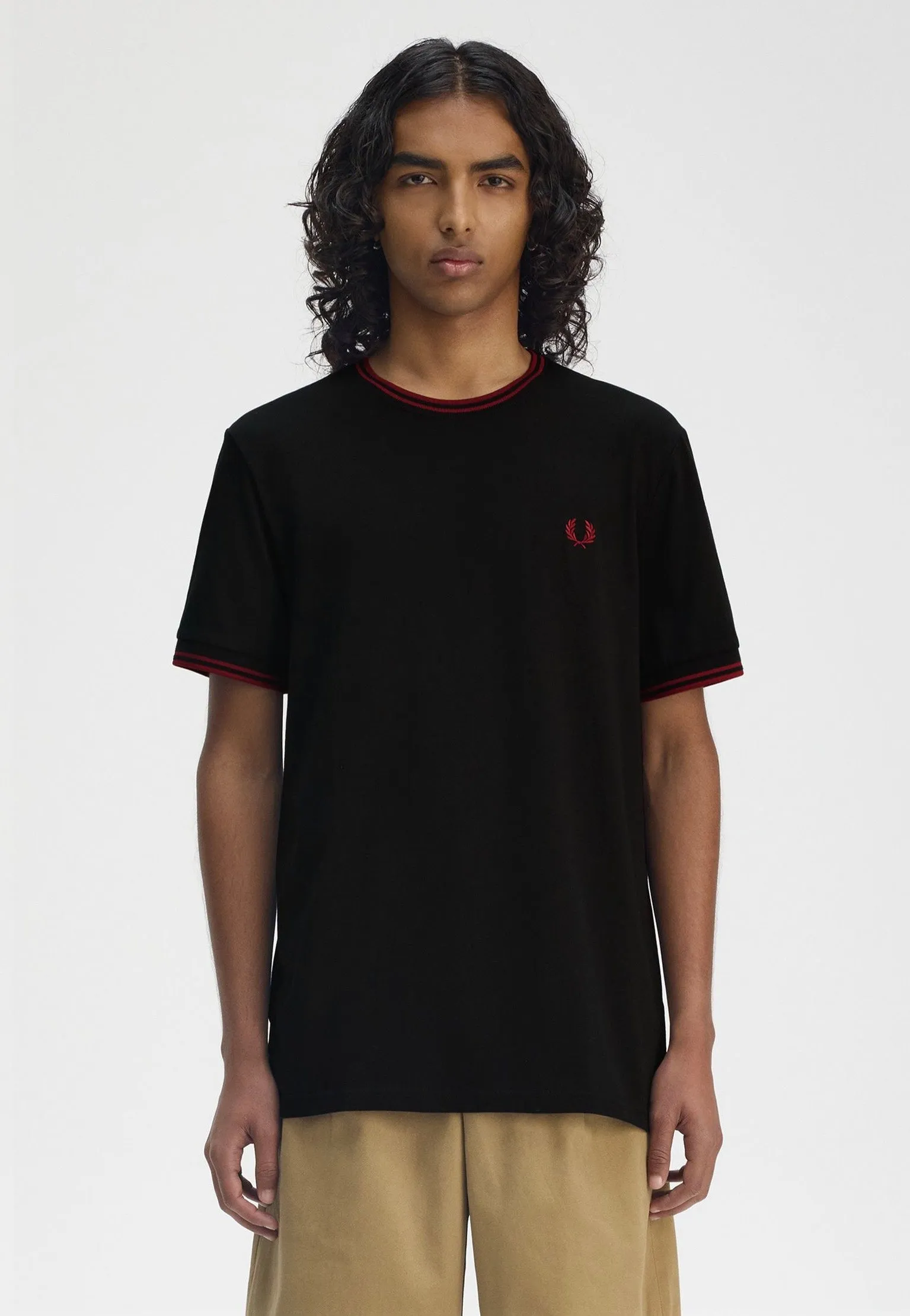 Easy Wear Fred Perry - Twin Tipped Black/Burnt Red - T-Shirt