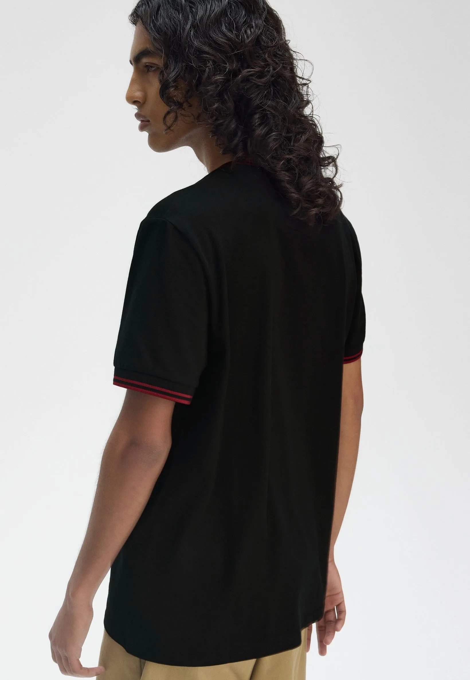 Easy Wear Fred Perry - Twin Tipped Black/Burnt Red - T-Shirt