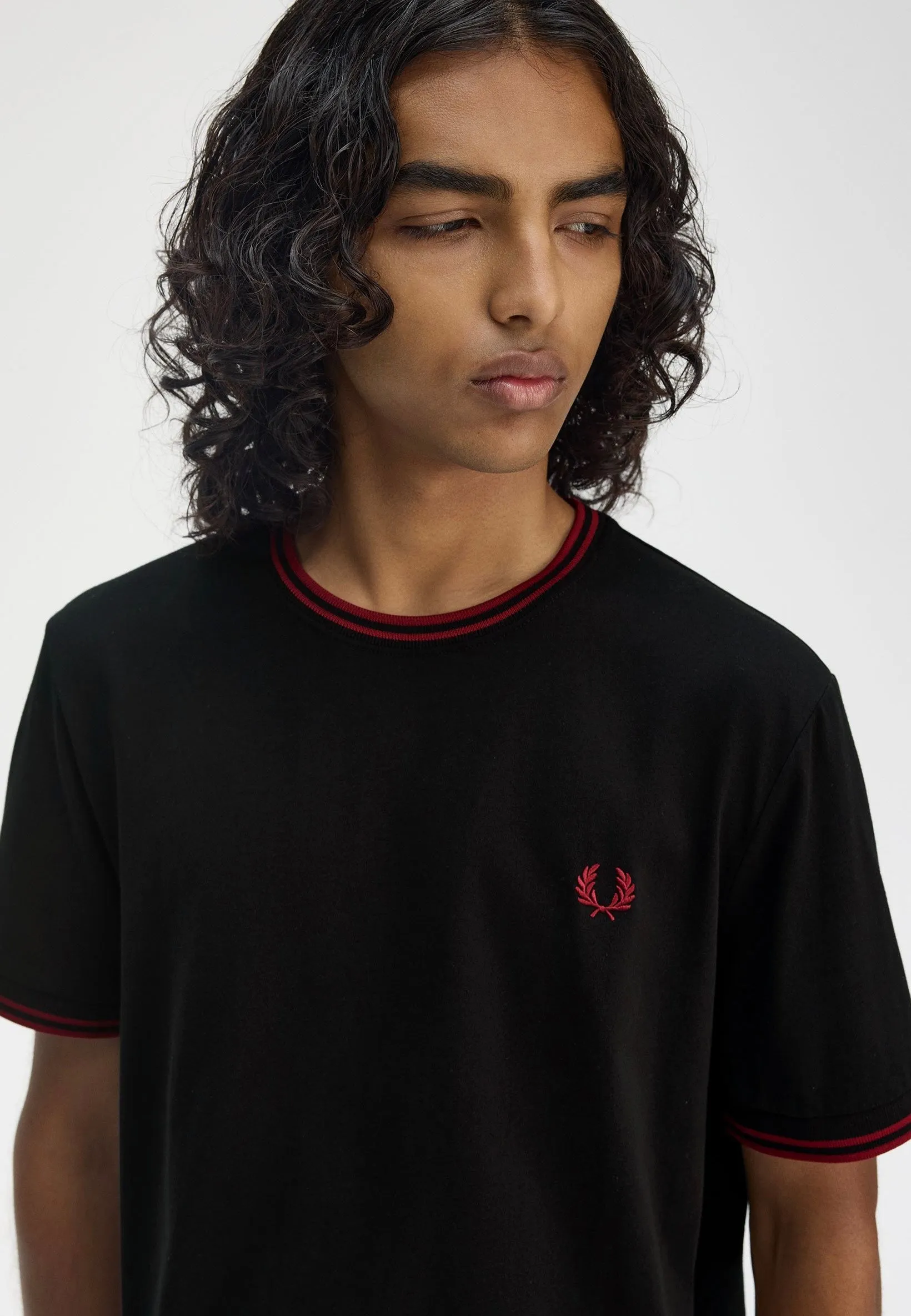 Easy Wear Fred Perry - Twin Tipped Black/Burnt Red - T-Shirt