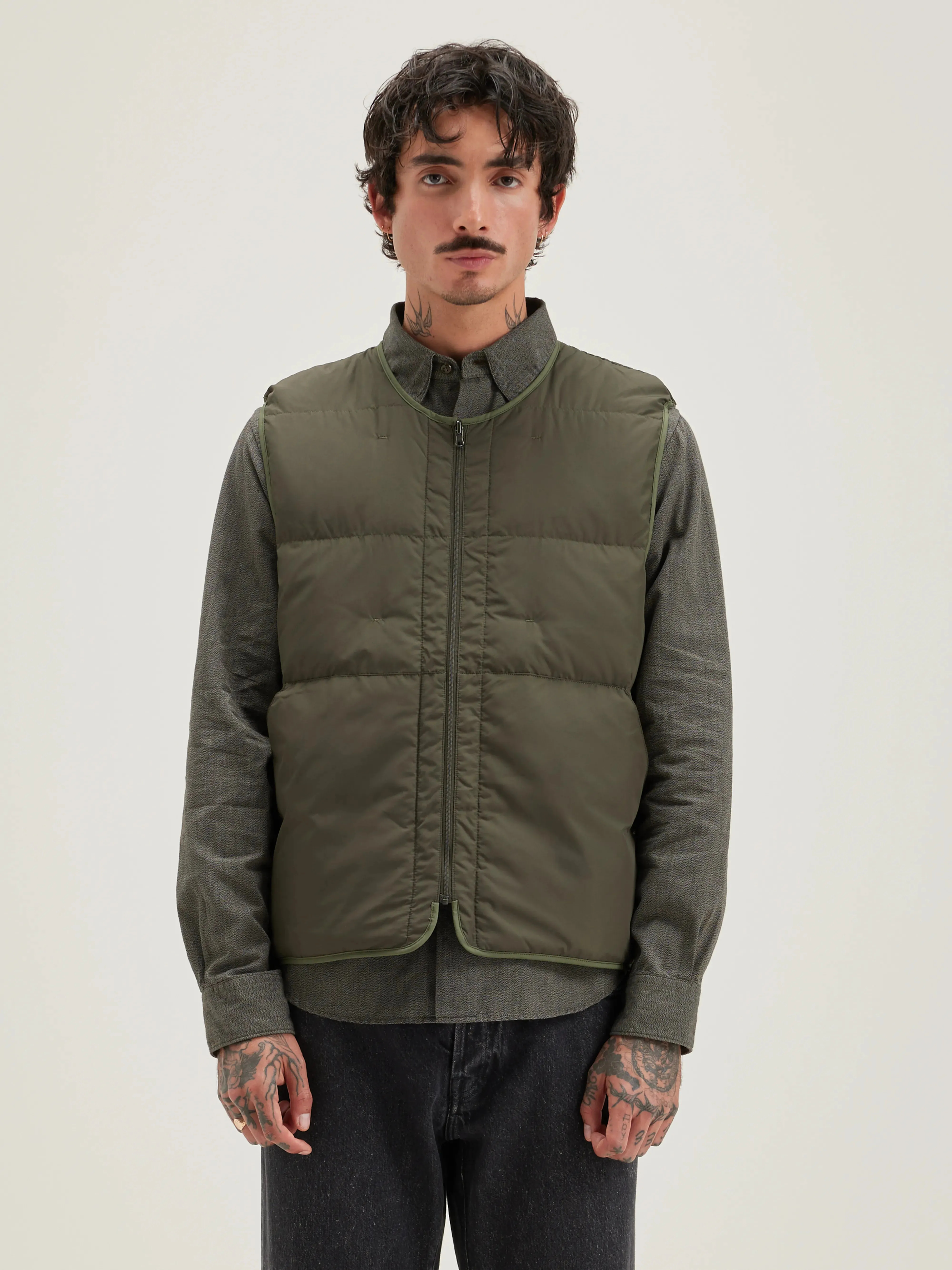 Eco Friendly hoch bodywarmer jacket (241 / M / DARK OLIVE)