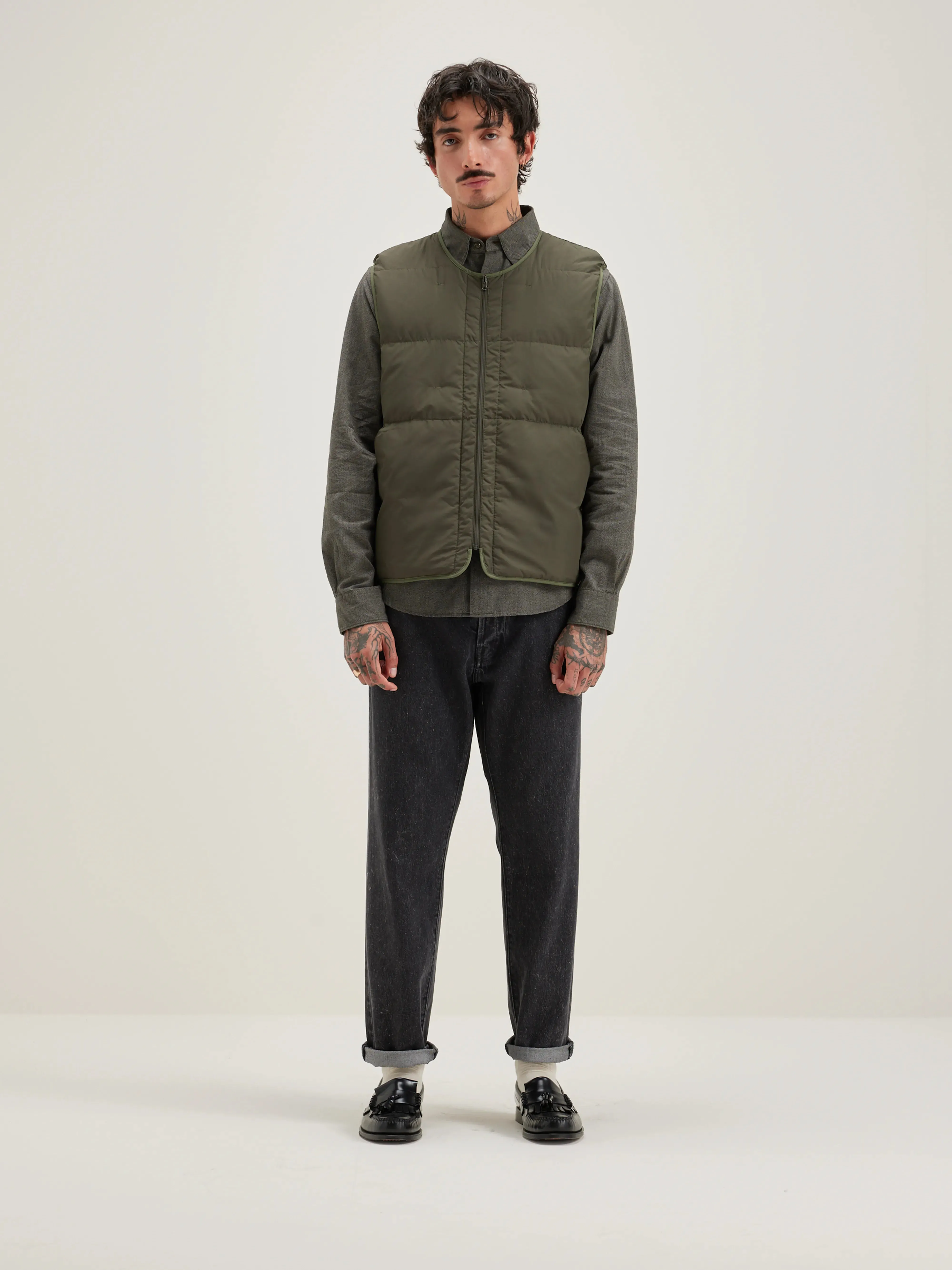 Eco Friendly hoch bodywarmer jacket (241 / M / DARK OLIVE)