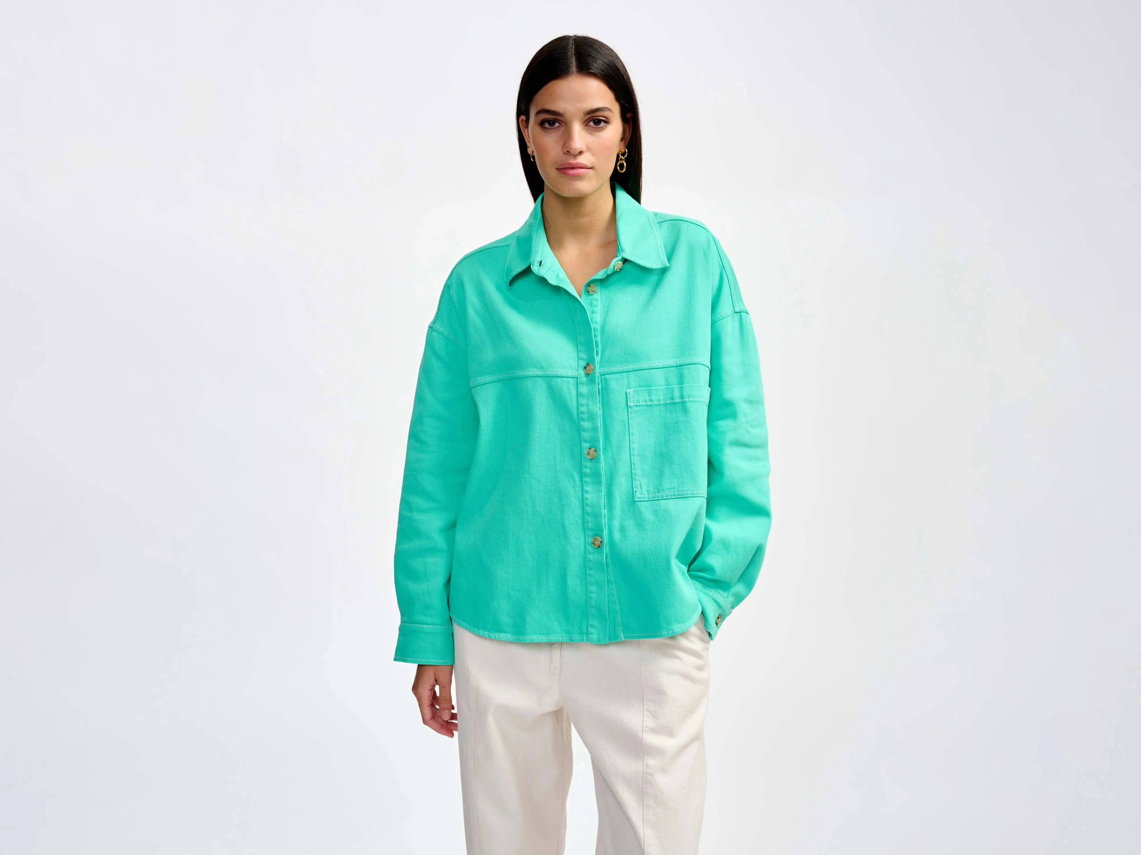 Clean Lines link overshirt (241 / W / MIAMI)