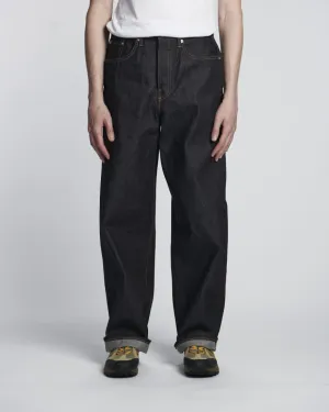 Edwin Made In Japan Wide Pant Loose Mens Jeans - 13.5oz Kaihara Dark Pure Indigo Rainbow Selvage Denim / Blue Unwashed | Edwin Jeans | JEANSTORE