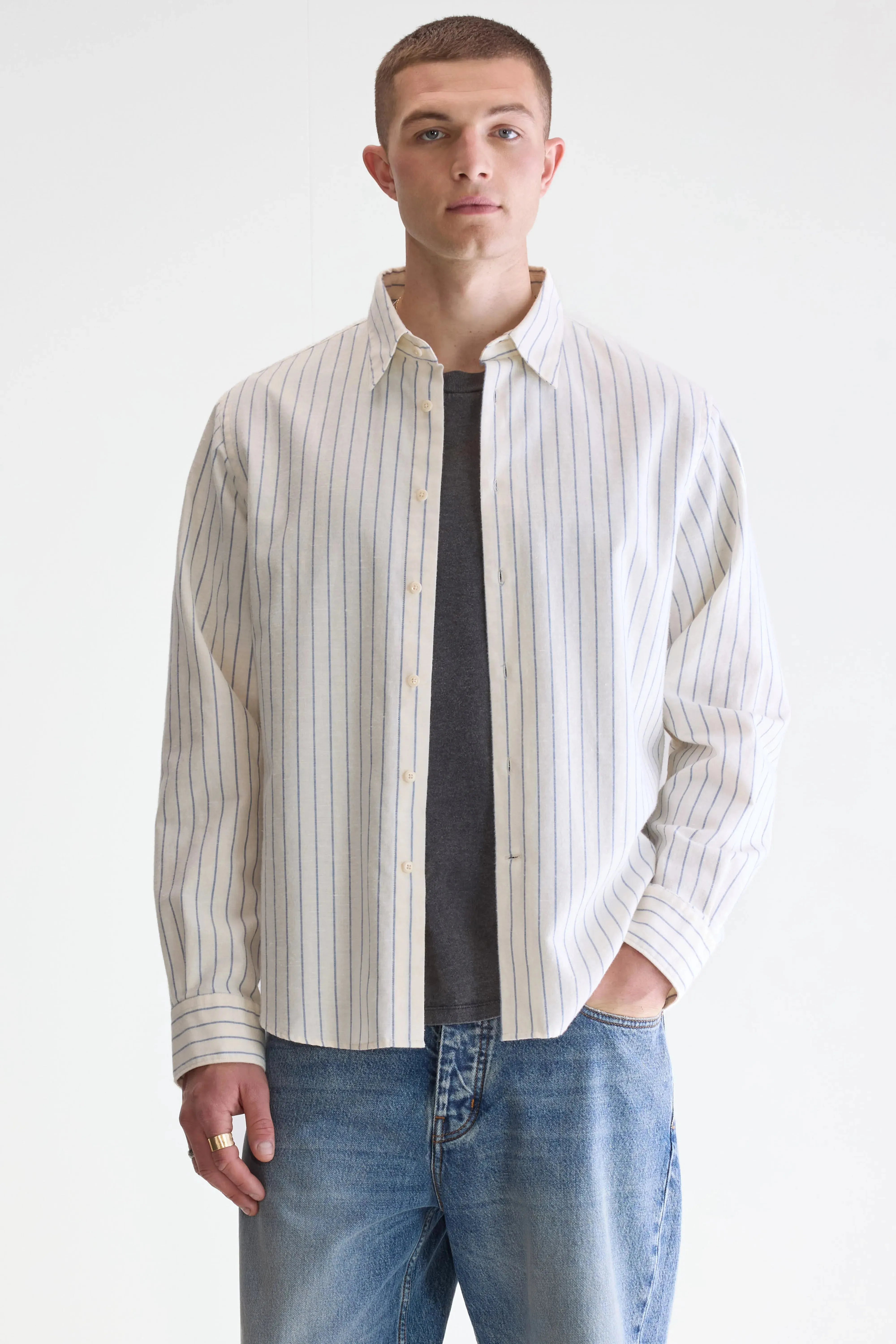 Edgy style Franklin regular shirt (252 / M / STRIPE F)