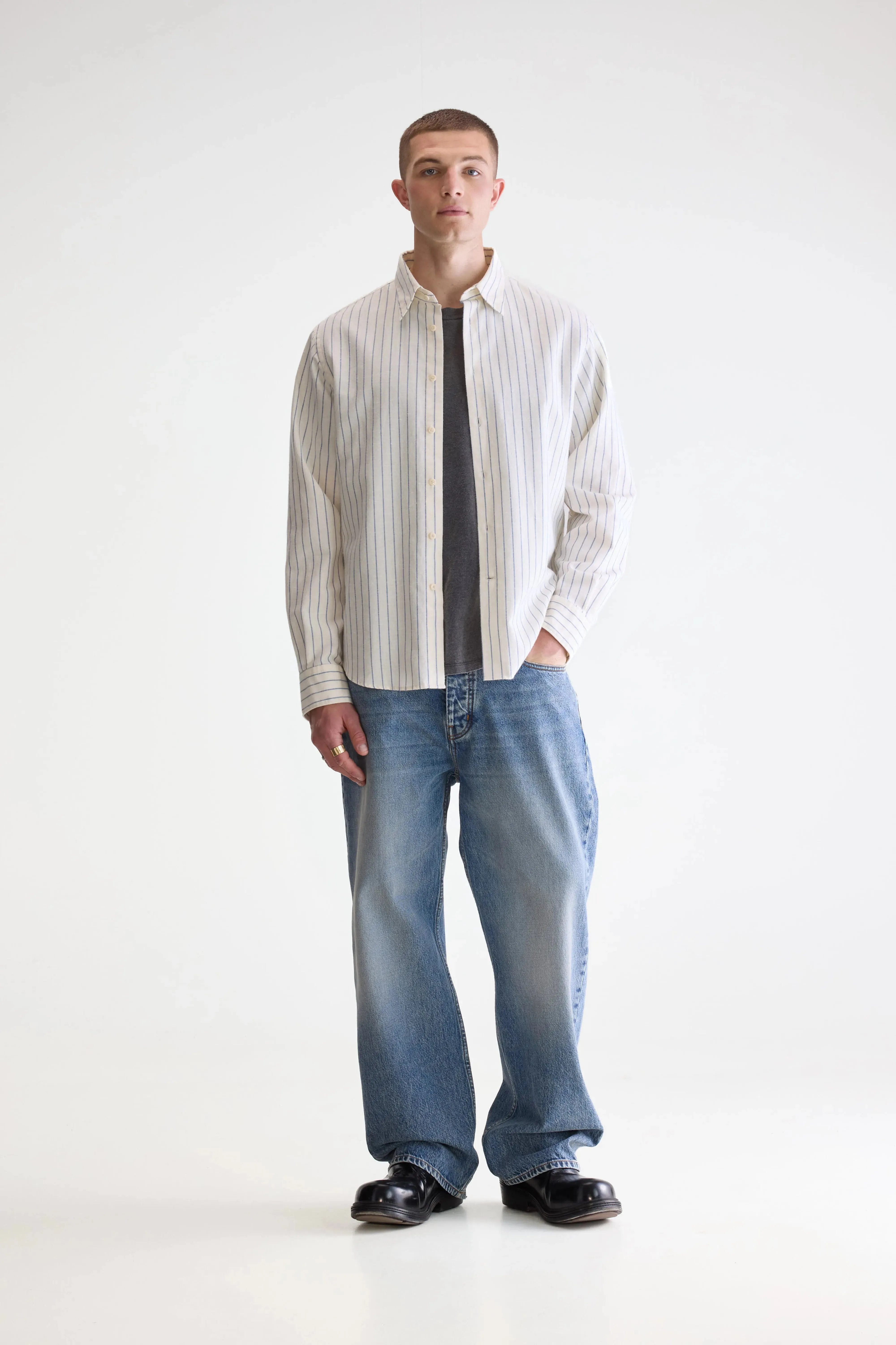 Edgy style Franklin regular shirt (252 / M / STRIPE F)