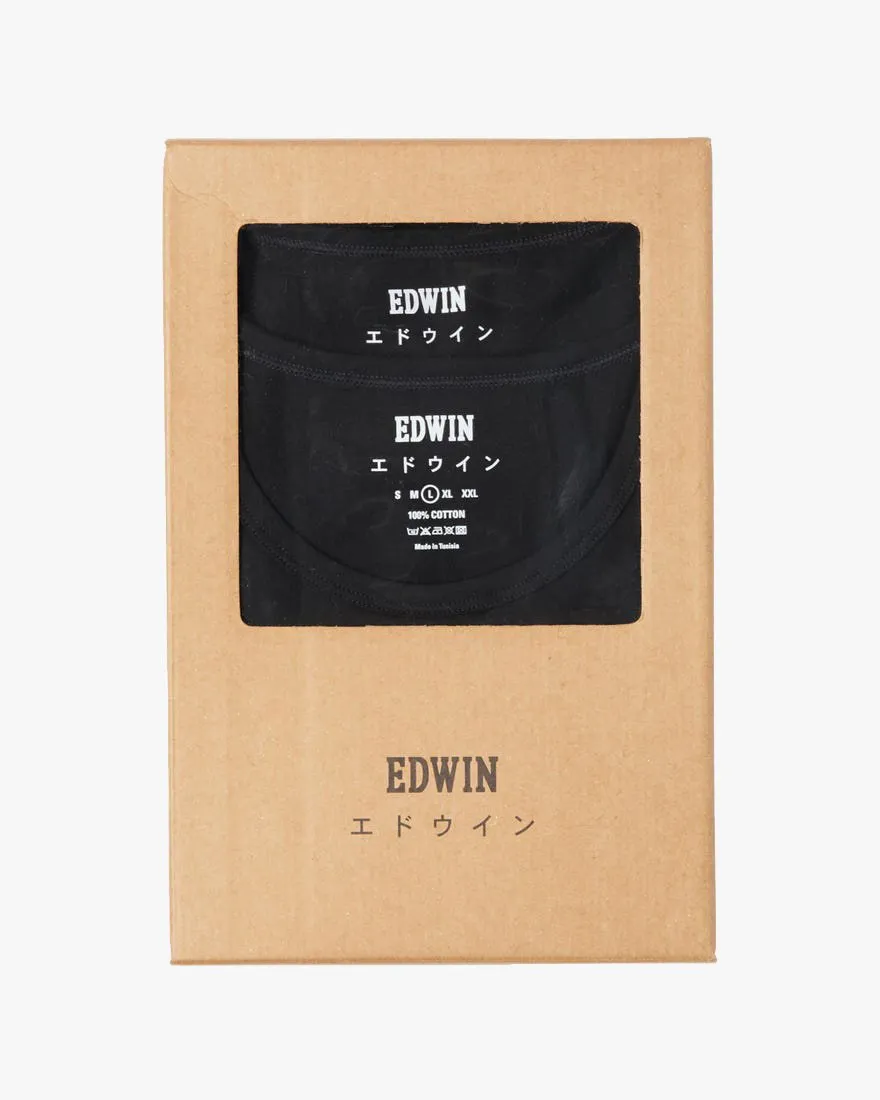 Edwin Double Pack S/S Tees - Black | Edwin T Shirts | JEANSTORE