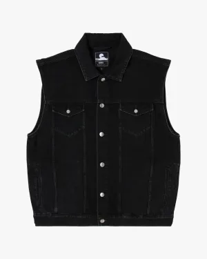 Edwin Jolien Denim Vest - Black Dark Marble Wash | Edwin Jackets & Coats | JEANSTORE