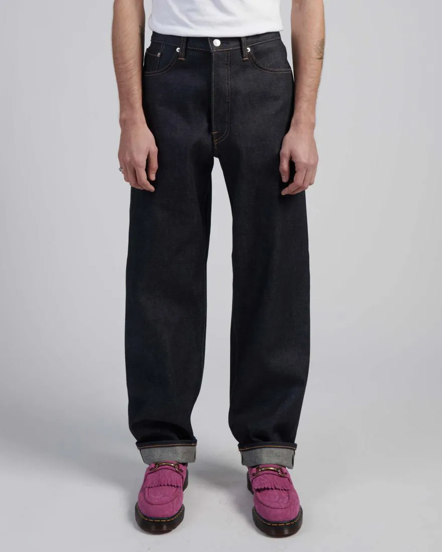 Edwin Made In Japan Loose Fit Mens Jeans - 13.5oz Kaihara Pure Indigo Rainbow Selvage Denim / Blue Unwashed | Edwin Jeans | JEANSTORE