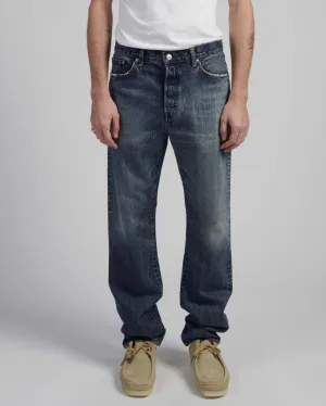 Edwin Made In Japan Regular Straight Mens Jeans - 14oz Kurabo Recycled Red Selvage Denim / Blue Mid Dark Used | Edwin Jeans | JEANSTORE