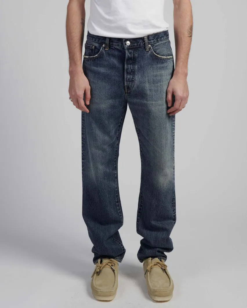 Edwin Made In Japan Regular Straight Mens Jeans - 14oz Kurabo Recycled Red Selvage Denim / Blue Mid Dark Used | Edwin Jeans | JEANSTORE