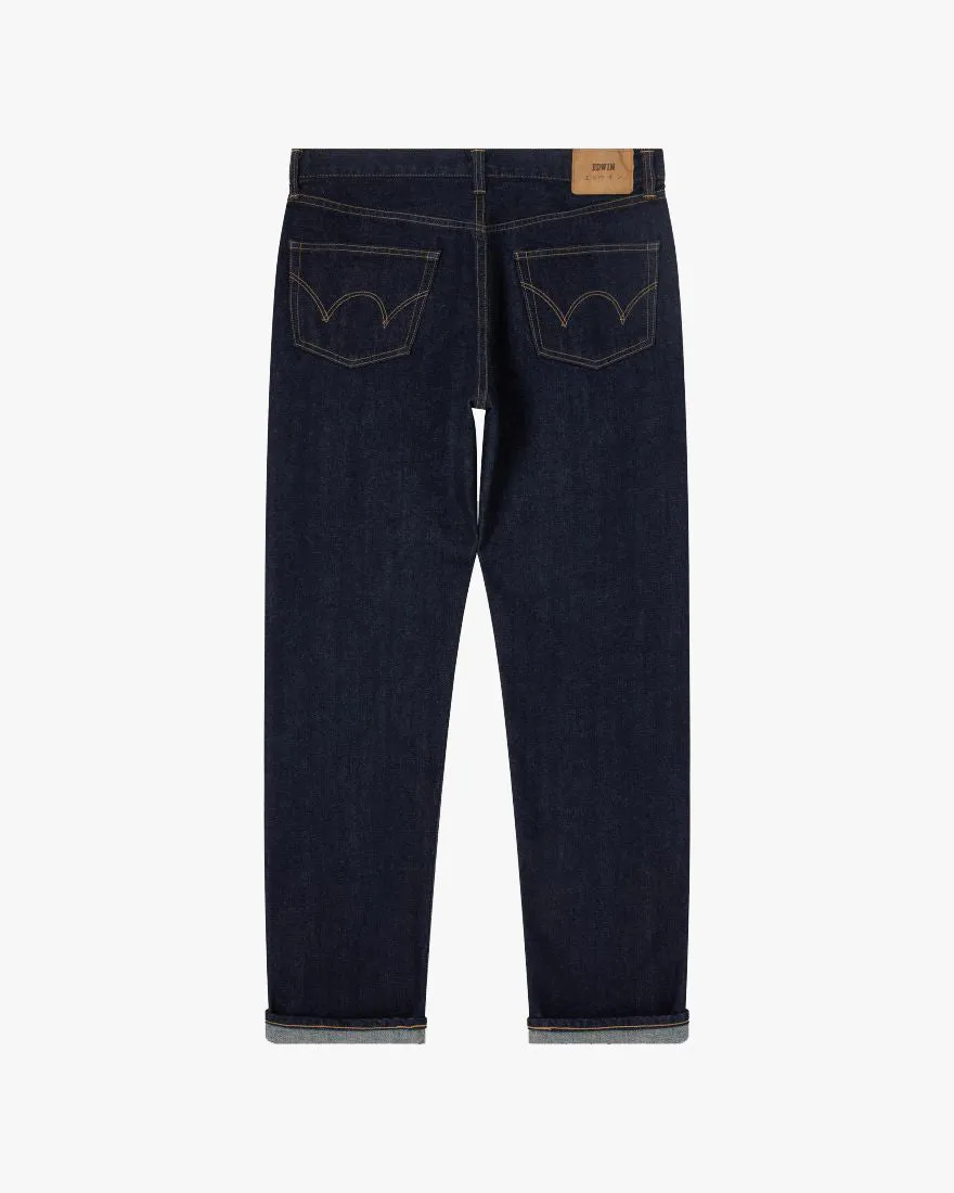 Edwin Made In Japan Regular Straight Mens Jeans - 14oz Kurabo Recycled Red Selvage Denim / Blue Rinsed | Edwin Jeans | JEANSTORE