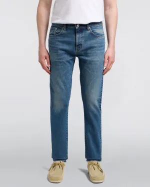 Edwin Made in Japan Slim Tapered Mens Jeans - 13oz Kaihara Pure Indigo Stretch Denim / Blue Mid Used | Edwin Jeans | JEANSTORE