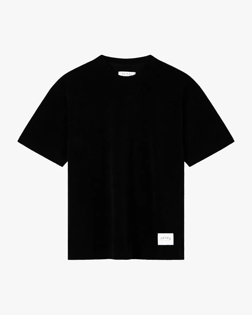 Edwin Paloma Terry Fabric Tee - Black Pure Natural